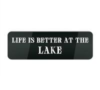 Cartello in plastica acrilica Life is Better at The Lake, per casa, ufficio, casa, design moderno, 25,4 x 7,6 cm, decorazione per la casa, accessori per porta o parete