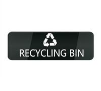 Cartello in plastica acrilica per bidone del riciclaggio per porta o parete, facile installazione, design acrilico di alta qualità per il tuo ufficio o ufficio