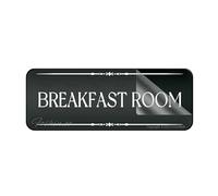 Cartello in plastica acrilica per sala colazione, lunga durata, con nastro adesivo forte e pulito, 25,4 x 7,6 cm