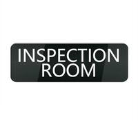 Cartello in plastica acrilica per sala d'ispezione per porta d'ingresso, 25,4 x 7,6 cm, per casa, casa, ufficio, cancello, finestra, non sbiadisce