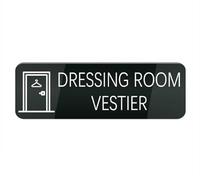 Cartello in plastica acrilica per spogliatoio, 25,4 x 7,6 cm, design elegante e prominente, perfetto per porte di casa, ufficio, porte, pareti, finestre