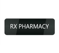 Cartello in plastica acrilica Rx Farmacia per casa, ufficio, casa, acrilico design moderno porta segno 25,4 x 7,6 cm accessori per la decorazione della casa porta o parete