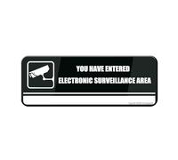 Cartello in plastica acrilica, segnale di promemoria pubblico con scritta "You Have Entered Electronic Surveillance Area", 7,6 x 22,9 cm, resistenza allo sbiadimento, uso interno/esterno