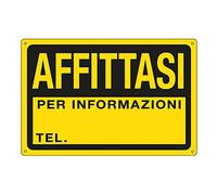 CARTELLO IN PPL 30x20cm 'AFFITTASI' CARTELLI SEGNALATORI