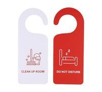 Cartello in PVC con scritta in inglese "Do Not Disturb Cleaning in Progress", per hotel, bar, caffetterie, club, decorazione da parete o porta, rosso e bianco, 24 x 8 cm