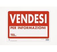 Cartello in PVC "VENDESI" 20x30 cm - Resistente ai Raggi UV e Impermeabile - Segnaletica per Interni ed Esterni - LEMAG SRL