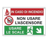 Cartello informativo 30x20 cm Cartelli Segnalatori"Non usare l'ascensore,