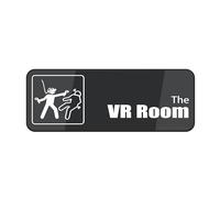 Cartello informativo in plastica acrilica The Vr Room, 22,9 x 7,6 cm