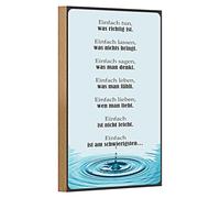 Cartello ispiratore in legno con saggezza di vita, basta fare ciò che è corretto, decorazione per casa e ufficio, 12 cm x 18 cm