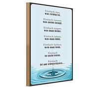 Cartello ispiratore in legno con saggezza di vita, basta fare ciò che è corretto, decorazione per casa e ufficio, 30 cm x 40 cm