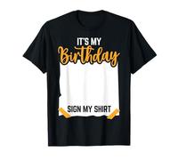 Cartello "It's My Birthday", per ragazzi e ragazze Maglietta