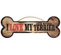 Cartello Jack Russell Terrier - Amo La Mia Ossa 3x10