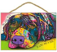 Cartello Labrador - Tutto Ciò Di Cui Hai Bisogno È Amore E Un Cane 7 X 10.5