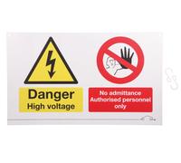 Cartello Di Alta Tensione/Divieto Di Accesso | 6639 Laser Nuovo
