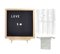 Cartello Lavagna Lettere - Pannello Lettere in Legno e Feltro - Display Messaggi Rustico Personalizzabile Per Scuola Ristorante Matrimonio Laurea