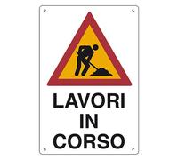 CARTELLO 'LAVORI IN CORSO' cm 40 x 60 10 PZ