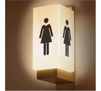 Cartello LED in acrilico da 15,2 cm, per uomini e donne, alimentato tramite USB, decorazione per WC, montaggio a parete o base in legno, per negozi, bar, club