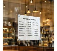 Cartello magnetico aperto e chiuso con ventose, espositore scrivibile riutilizzabile per porte in vetro vetrine