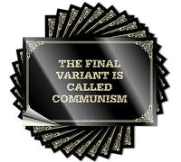 Cartello magnetico per auto con simpatico animale The Final Variant is Callled Communism Heavy Duty | Learner Driver per auto/divertenti adesivi per paraurti per adulti (6 x 9 cm, 10 pezzi)