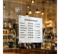 Cartello magnetico per orari di lavoro, intercambiabile e scrivibile, con ventose, per porte o finestre in vetro, per negozi, uffici e ristoranti