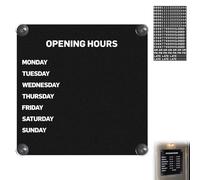 Cartello magnetico per orari di lavoro, riutilizzabile, aperto e chiuso, con ventose, numeri magnetici scrivibili e modificabili, per vetrine di negozi e porte in vetro
