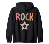 Cartello Musicale Rock Star Kids Rock And Roll, Stile Vintage, Punk Felpa con Cappuccio