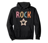 Cartello Musicale Rock Star Kids Rock And Roll, Stile Vintage, Punk Felpa con Cappuccio