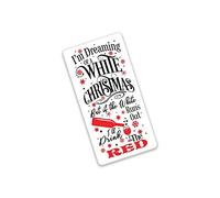 Cartello natalizio con scritta in inglese "I'm Dreaming Of A White Christmas If The White Runs Out I'Ll Drink The Red Wine Wall Decor Kitchen Decor Wall Decor Poster Metal Sign 20,3 x 30,5 cm