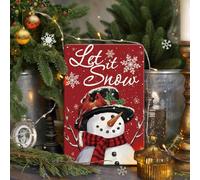 Cartello natalizio con scritta "Let it Snow" e fiocco
