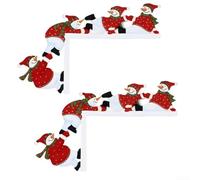 Cartello natalizio in legno da appendere, artigianato in legno con cornice per porta di Babbo Natale, decorazione per porta, parete, albero di Natale