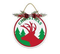 Cartello natalizio per porta con cervo decorativo per la casa, ghirlande in legno da appendere alla parete, cartello da appendere alla parete per casa colonica, portico, decorazione per porta