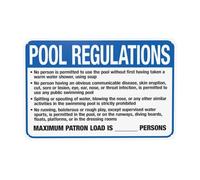 Cartello Nebraska Pool Regulations, conforme allo stato del Nebraska Pool Safety Code Segnali di avvertimento, cartello di sicurezza in metallo, uso per affari, ufficio, strada, strada, casa