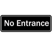 Cartello "No Entrance Sign For House (con forte nastro adesivo), 7,6 x 22,9 cm, di alta qualità, durevole, per casa e ufficio, cartelli in acrilico per porta d'ingresso, parete, finestra, trasparente