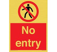 Cartello "No entry", 150 x 200 mm, formato A5P