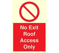Cartello "No Exit Roof Access Only", 200 x 300 mm, formato A4P