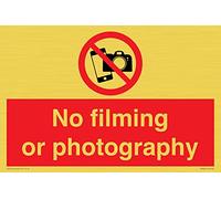 Cartello "No filming or photography" - 300 x 200 mm - A4L
