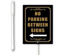 Cartello "No Parking Between Signs with Left Arrow Sign With Stakes Outdoor Lawn Yard Signs 17,8 x 22,4 cm