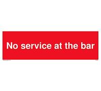 Cartello "No service at the bar", 300 x 100 mm, L31