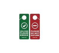 Cartello ""Non disturbare"" da appendere alla porta, design aziendale, confezione da 2, bifacciale, ideale per uffici, riunioni e sessioni online,