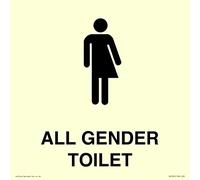 Cartello non specifico per sesso - 200 x 200 mm - S20