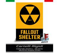 CARTELLO NUCLEARE RIFUGIO NUCLEAR FALLOUT SHELTER VINTAGE DANGER COD BATTLEFIELD
