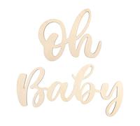 Cartello Oh Baby per Fondale, Lettere oh Baby Carino Cartello in Legno Oh Baby Accessori per Foto per Feste di Rivelazione di Genere Decorazioni per Baby Shower Ragazze (Giallo Chiaro)