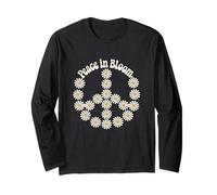 Cartello Peace in Bloom a Forma di Margherita della Pace in Stile retrò Maglia a Manica