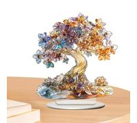 Cartello per albero acrilico - Decorazione per albero acrilico trasparente, segno acrilico dell'albero della vita | Insegna acrilica a forma di albero commemorativo per decorazione da scrivania