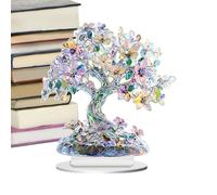 Cartello per albero acrilico - Decorazione per albero acrilico trasparente, segno acrilico dell'albero della vita | Insegna acrilica a forma di albero commemorativo per decorazione da scrivania