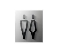 cartello per bagno, Adesivo for targa WC di dimensioni multiple multicolori for segnaletica a parete for porta(20,25x16cm (5mm thick))