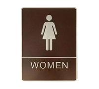 cartello per bagno, Decalcomania for WC con simboli di donne e uomini for la parete del bagno 15x20 cm 3 stili(Women)