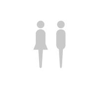 Cartello per Bagno Uomini e Donne, in Alluminio, Ideale per uffici e ristoranti, 1 Set (2 Pezzi) (Argento)
