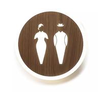 Cartello per bagno, Wall Mount Ladies Mens Bathroom Sign, for Bathroom, Office or Business,