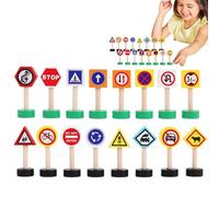 Cartello per bambini, 23 x 18 x 3 cm, set di giocattoli in legno, di consapevolezza della sicurezza, gioco educativo per l'apprendimento precoce, regalo per bambini in età prescolare